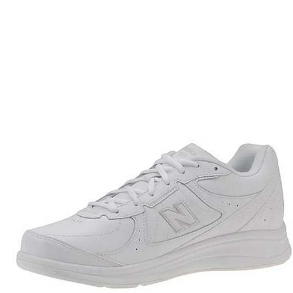 NEW BALANCE Men's 577v1 White Leather Sneakers